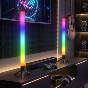 Music-Sync Dimmable RGBIC LED Corner Floor Lamp with App Control