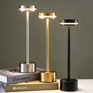 NEW Design Cordless Led Table Lamp Modern Wireless Rechargeable Touch Dimming Portable Restaurant Lights Luxury Desk Table Lamps