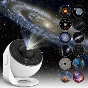 NEW Globe Rocket Astronaut 12 in 1 Starry Sky Planetarium Projector 360 Degree Rotate Kids Night Lights with Timer