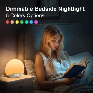 Nature-Inspired Sleep Sound Speaker with 26 Sounds, Sunrise Alarm Clock and LED Night Light