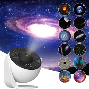 Nebula Cloud 360 Degree Rotation Home Planetarium Galaxy Projector LED Night Light Projector for Kid Adults