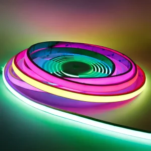 Neon-Style Smart Addressable RGB COB LED Strip Light with Extrusion Waterproof for Advertising and Outdoor Lighting