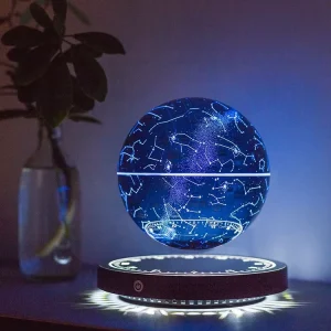 New 14cm Ins 7 Colors RGB Starry Night Light Galaxy LED Magnetic Levitating Floating Starry Moon Lamp for Birthday Gifts