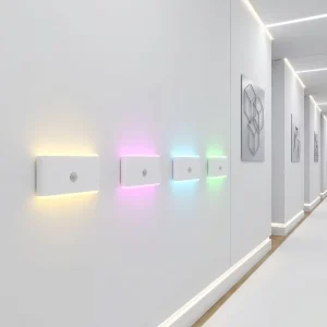 New ABS Dimming Human Body Sensing Night Light Multi Color Pir Sensor Lamp for Multiple Scenes