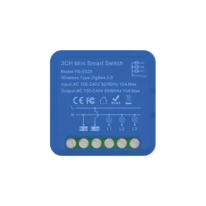 New Arrival Zigbee Mini Smart Light Switch Module, App and Voice Remote Control, 3-Gang