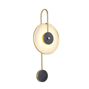 New Chinese Light Luxury Wall Lamp Living Room Postmodern Staircase Corridor Bedroom Bedside All Copper Marble Wall Lamp