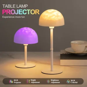 New Creative Dynamics Height Adjustable RGB Night Light Ocean Wave Projector Home Bedside Ambient LED Table Lamp
