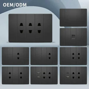 New Design 16A 250V 118 Type Double 2 Pin Ac Universal American Standard Wall Switch Socket for Residential Hotels