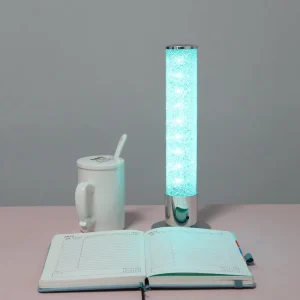 New Design Minimal Universal Ultra light Metal Crystal Sand Creative Smart Indoor Neon Remote Control Eye Protection Night Light