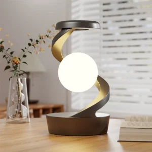 New Design Modern Design Rotating Moon Desk Lamp Wireless Charging Wave Control Table Lamps Decorative Desktop Lamp