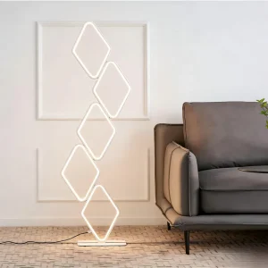 New Design Modern Minimalist Square Vertical Floor Lamp Living Room Rhombus Sofa Bedroom Personalized Decoration Led Floor Lamp