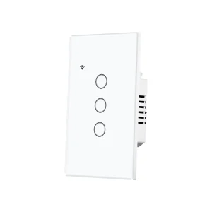 New Design Products Tuya Smart Wifi Wall Switch Live+Neutral (Option) US Standard Glass Touch Panel Light Switch