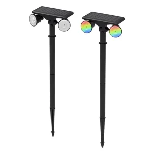 New Design Solar Powered RGB Projection Light Waterproof Outdoor Garden Lawn Pathway Lamp with Dynamic Shadow Effect
