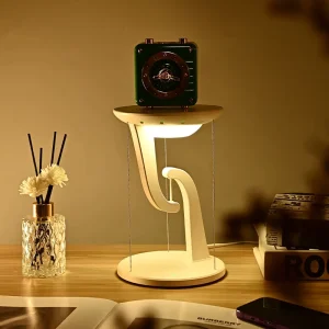 New Modern 15W Wireless Charging LED Night Light Smart Touch Sensor Anti Gravity ABS Warm White Emittance for Home Use Plug In