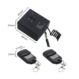 New Modern Durable Plastic Wireless Remote Control Switch 433MHz with Transmitter and Receiver for Bedroom Use