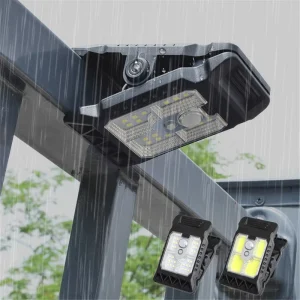 New Portable LED Light Outdoor Waterproof Adjustable Solar Clip Light with Motion Sensor for Garage