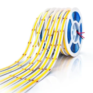 New Strip Led Light Cob Flexible DC12V 24V 480leds 8mm IP20 11W M White Warm White Dotless Led Cob Strip