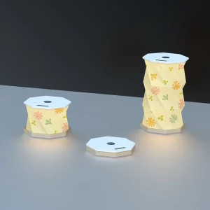 New Trending Folding Paper Table Lamp Creative Lantern Novelty Night Light Home Decor Practical Craft Promotional Day Gifts