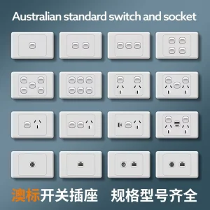 New Zealand Standard Ultra Thin PC Material Australian Standard Wall Sockets Switches