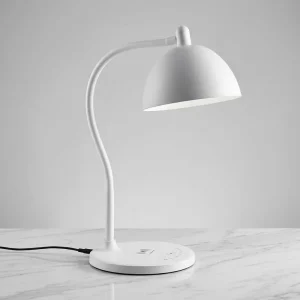 Newest Table Lamp with 15W Fast Wireless Charger USB Charging Port with Adapter Eye Caring Gooseneck Desk Lamp