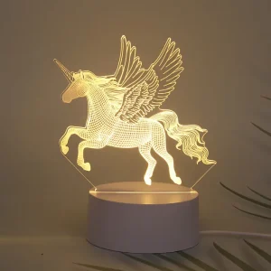 Newish Hot Selling US EU Popular Light 3D Luminous Night Light Acrylic Customized logo LED 3D Night Light