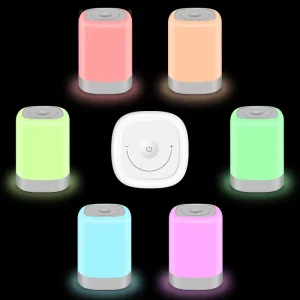 Nighttime Sleep Light for Girls Touch Control RGB Cordless Desk Lamp Evening Light Lamp Non Disruptive Sleep Light Nighttime