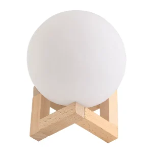 No-Glare Soft Glow Battery-Powered LED Moon Night Light for Bedroom