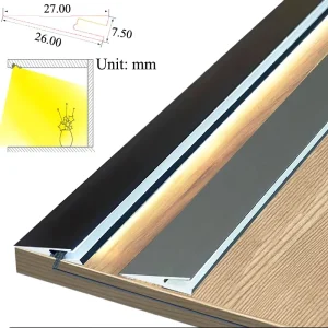 No-Slotting Surface-Mount Cabinet Strip Light DC12V Ultra-Thin 45-Degree Inward Wardrobe Light