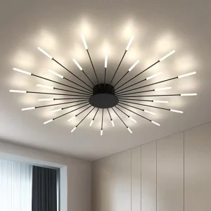 Nodic New Arrival Indoor LED Ceiling Light Modern Acrylic Firework Design Aluminum String Decorative Lighting for Living Room