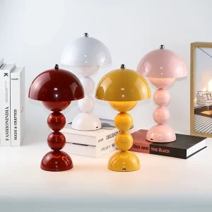 Nordic ABS Dome 5V Battery Powered Touch Control Table Lamp Bedroom Wedding Desk Use Ambient Light