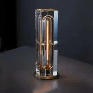 Nordic All Copper Crystal Table Lamp Modern Bedside K9 Crystal LED Desk Lamp