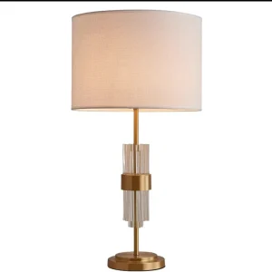 Nordic All Copper LED Desk Lamp AC Powered Simple Luxury Eye Caring for Home & Hotel Use Warm Cloth Table Lighting