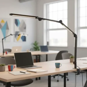 Nordic Aluminum Square Metal 3 Light Sources Electric LED Desk Lamp Flexible Simple Light Memory Dimmable Eye Caring Modern