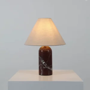 Nordic Antique Style Marble Bedside Table Lamp for Bedroom Living Room Hotel Front Desk High Level Art Decorative LED Light
