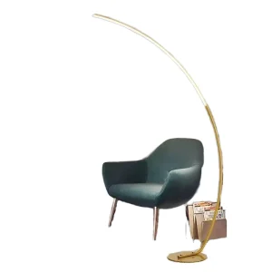 Nordic Arc Shape Floor Lamp Modern LED Dimmable Switch Control Standing Light Garden Decor Lighting