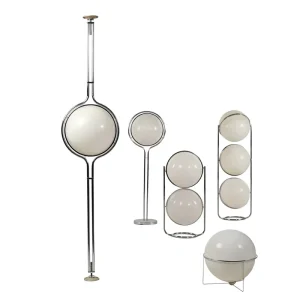 Nordic Art Bauhaus Mid Century Stainless Steel Globe Floor Lamp with LED Light