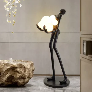 Nordic Art Sculpture Humanoid Abstract Designer LED Hotel Living Room Bedroom Modern Floor Lamp