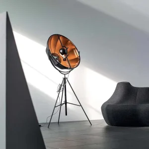 Nordic Black Steel Midcentury Minimalist Orange Shade LED Floor Lamps E27 Fabric for Villa Hotel Restaurant Bedroom