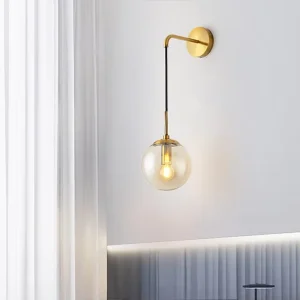 Nordic Decorative Magic Bean Round Glass Wall Lamp Background Bedroom Bedside Wall Bathroom Mirror Light