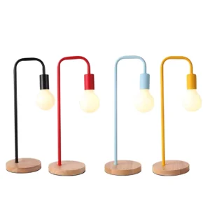 Nordic Design E26 E27 Bulb Modern Colorful Table Lamp Simply Desk Light