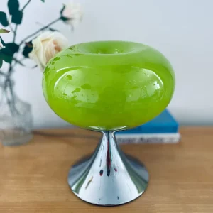 Nordic Design Modern Warm Light Round Glass Bedside Table Lamp AC Power for Bedroom & Living Room
