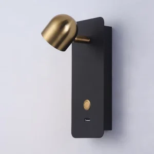 Nordic Designer Bedroom Reading Lamp with Built-in Switch Creative Hotel Background Wall LED Bedside Wall Lamp