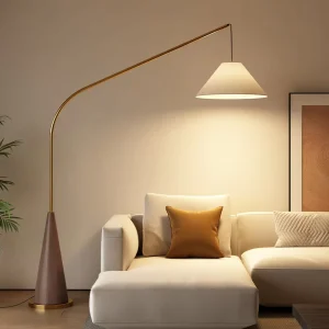 Nordic Designer Modern Floor Lamp E27 Base Adjustable Height Iron Wood Construction for Living Room Bedroom