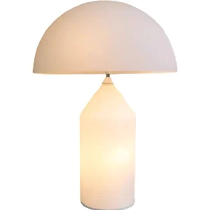 Nordic Designer’s Light Luxury Bedside Desk Lamp for Minimalist Modern Creative Living Room and Study Mushroom Glass Touch Lamp
