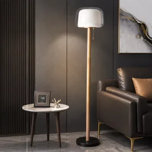 Nordic High-end Simple Modern Marble Base Glass Table Lamp with Variable Light for Bedroom Living Room Study