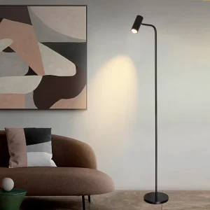 Nordic LED Light Floor Lamp Iron Marble Stand Rotatable Small E27 Base Scandinavian Design Luxury Garden Bedroom Living Room