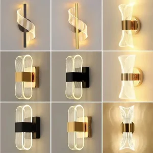 Nordic LED Ultra Bright Wall Light Minimalist Modern Bedroom Lamp Bedside Lamp Aisle Background Spotlight for Living