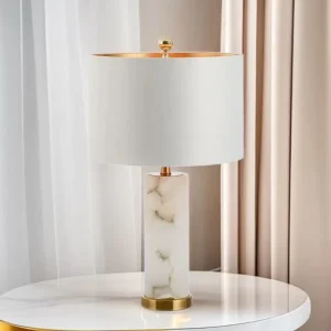 Nordic Light Luxury Bedroom Table Lamp Romantic Simple Modern Home Light Crafted with Imported Spanish Natural Alabaster