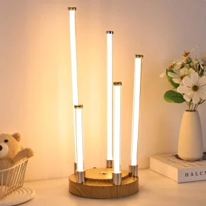 Nordic Luxury LED Desk Lamp Modern Contemporary Design 360 Degree Illumination Acrylic Warm Light Shade Touch Control Dimmable