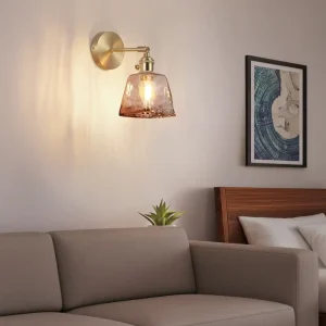 Nordic Minimalist Iron Wire Wall Lamp LED Light Source Switch Control Dimmable White Glass Shade Ra80 20000 Hours Lifespan